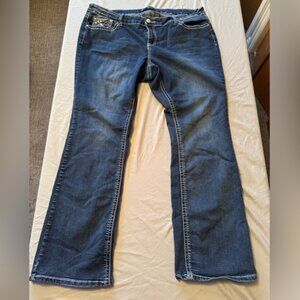 Love Indigo Dark Blue Boot Cut Jeans